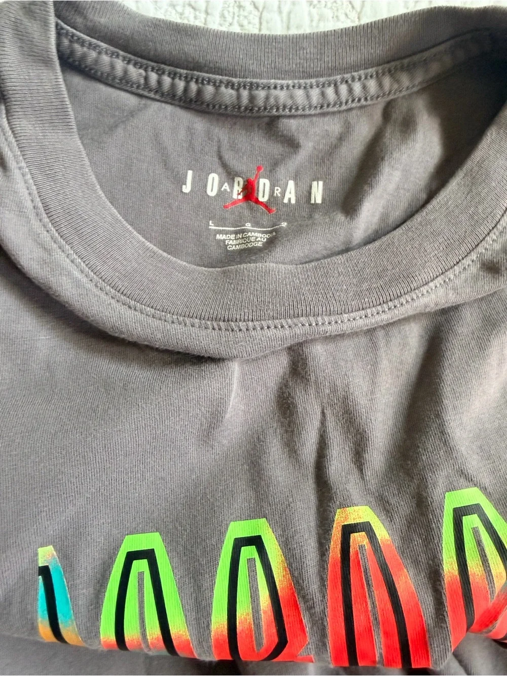 Jordan Men's Gray Logo T-Shirt